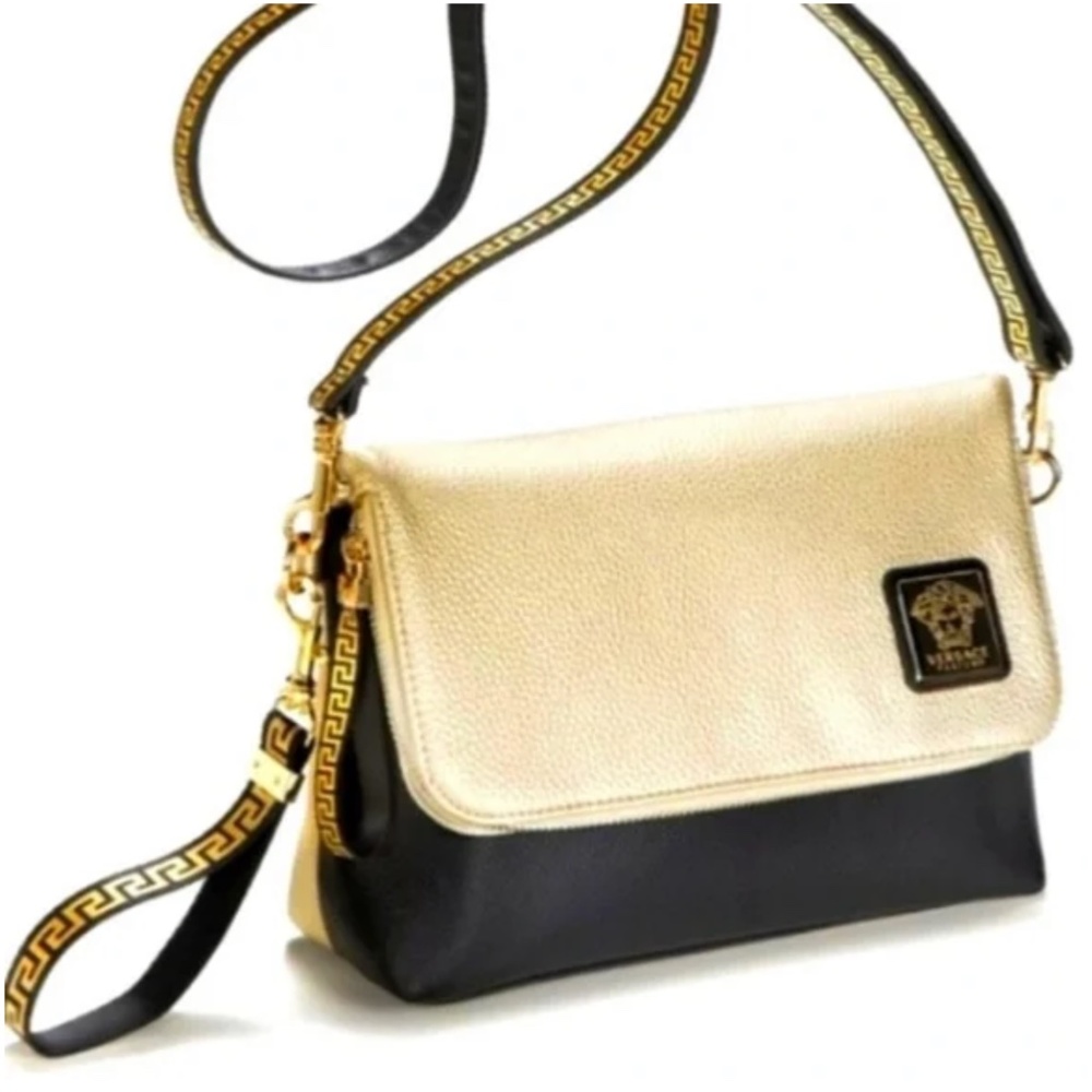 Versace parfums shoulder/crossbody black and gold bag💕 - Picture 1 of 5